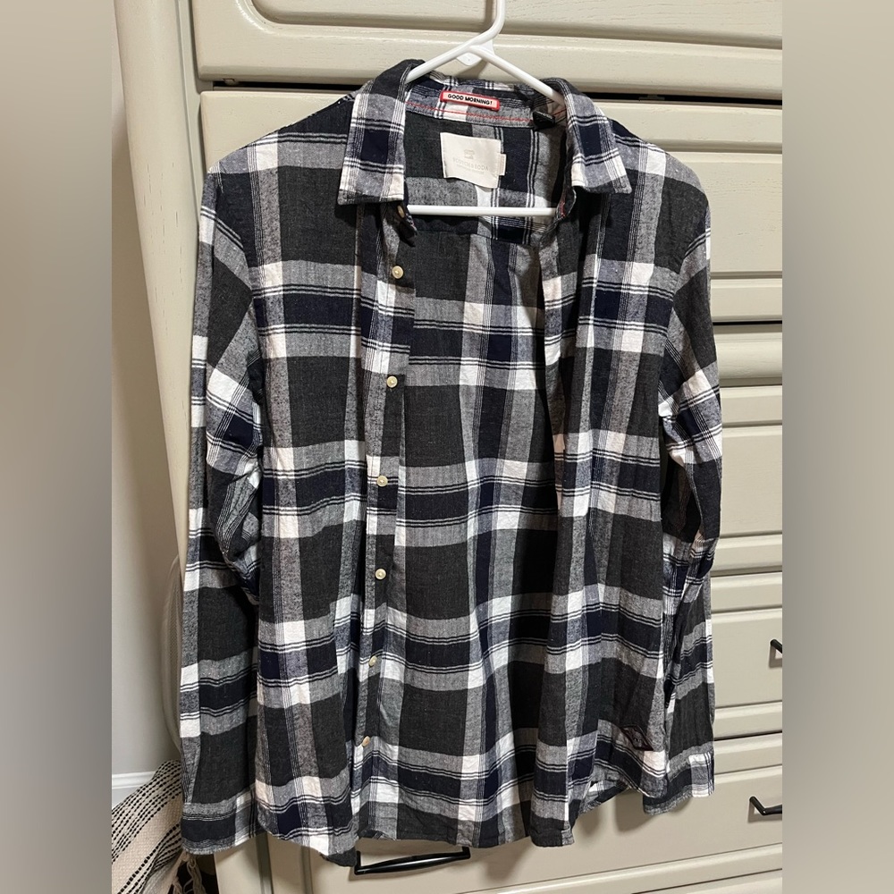 Scotch & Soda men’s plaid cotton flannel shirt size small